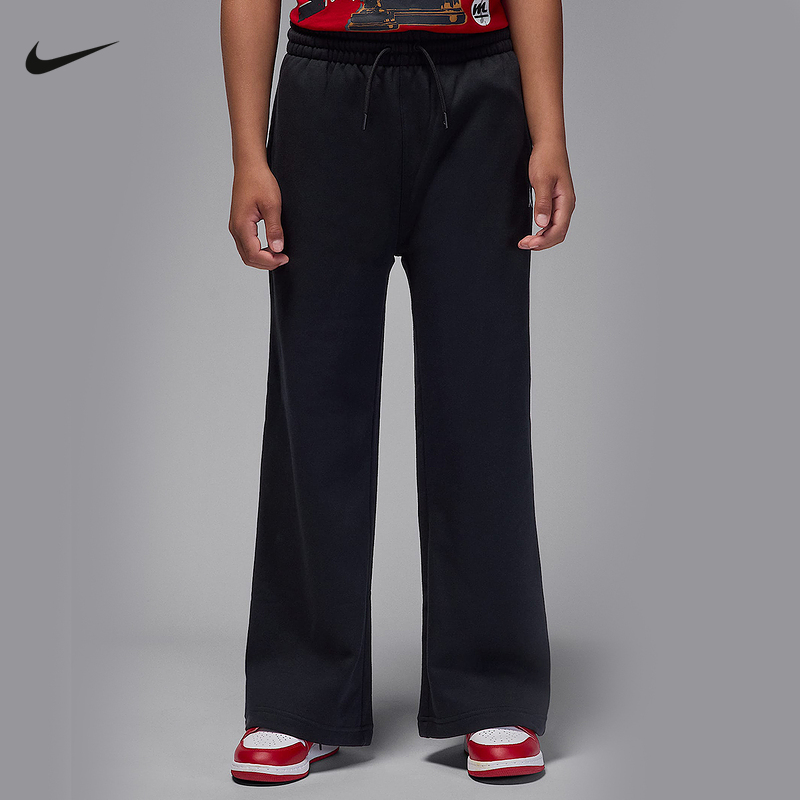 Jordan耐克冬季男大童直筒加绒长裤运动休闲针织长裤IQ2791-010