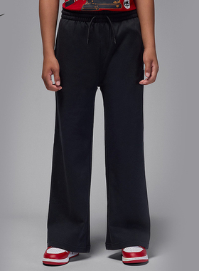 Jordan耐克冬季男大童直筒加绒长裤运动休闲针织长裤IQ2791-010