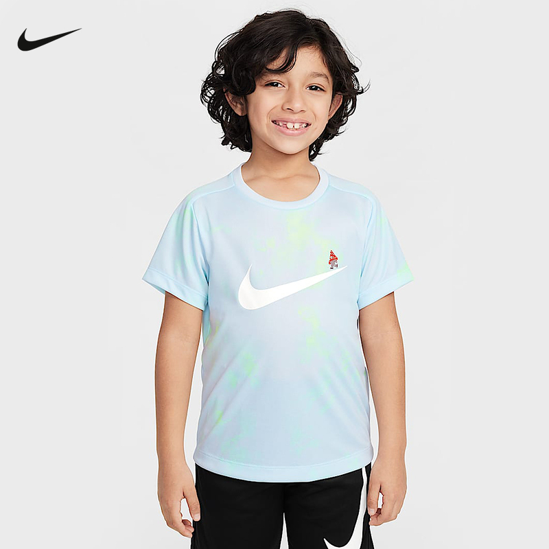Nike耐克男幼童DRI-FIT速干短袖上衣夏季针织透气T恤II6478-085