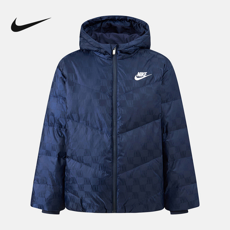 Nike耐克男女童新款休闲舒适运动保暖百搭短款羽绒服IQ9950-410
