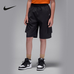 Nike耐克男百搭透气休闲裤子新款运动舒适儿童梭织短裤IQ5325-010
