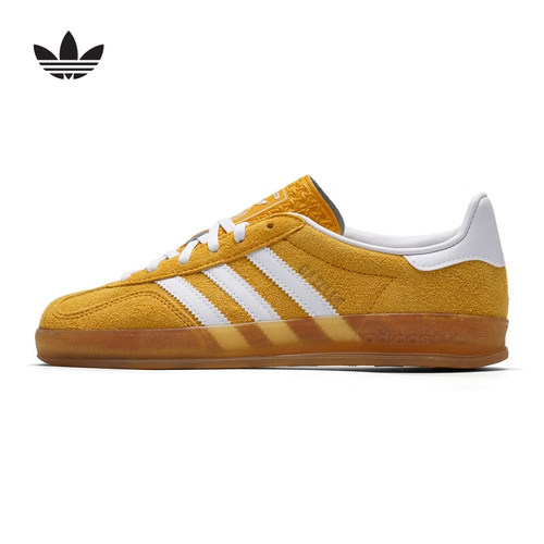 Adidas阿迪达斯三叶草T头鞋女GAZELLE INDOOR德训鞋板鞋 KH6037