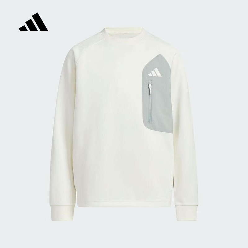 adidas阿迪达斯2026新款男大童休闲胸前简约口袋套头衫卫衣KG5952,童装/婴儿装/亲子装,卫衣/绒衫,淘宝优惠券,粉丝福利购,淘宝优惠卷
