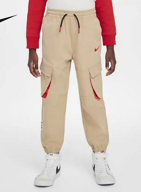 Nike耐克小童新款休闲裤舒适百搭时尚工装运动长裤IH0995-222