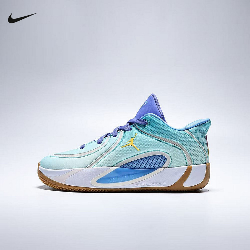 Nike耐克童鞋白绿蓝JORDAN TATUM 4塔图姆运动鞋篮球鞋IU2365-300图片