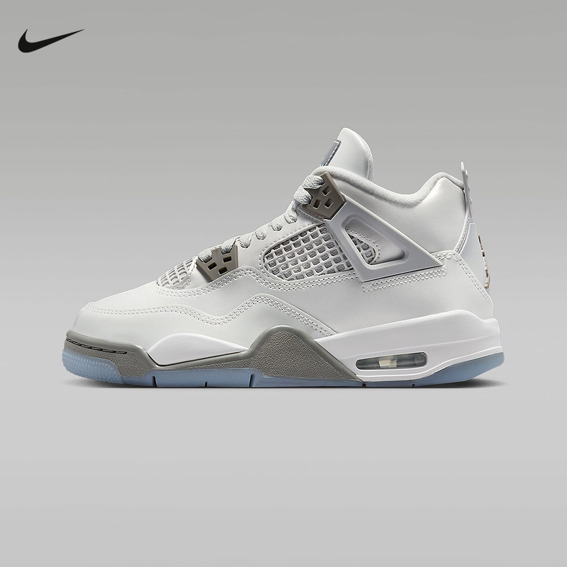 Nike耐克大童鞋新款AIR JORDAN 4运动鞋训练高帮篮球鞋HV4401-014