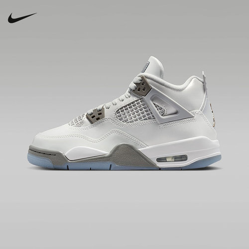 Nike耐克大童鞋新款AIR JORDAN 4运动鞋训练高帮篮球鞋HV4401-014