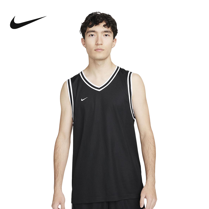 NIKE耐克男子篮球衣速干透气运动背心跑步训练无袖T恤FQ3708-010