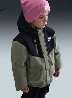 Nike耐克男女童短款新款百搭羽绒服休闲舒适保暖外套IQ9934-320