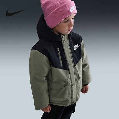 Nike耐克男女童短款新款百搭羽绒服休闲舒适保暖外套IQ9934-320