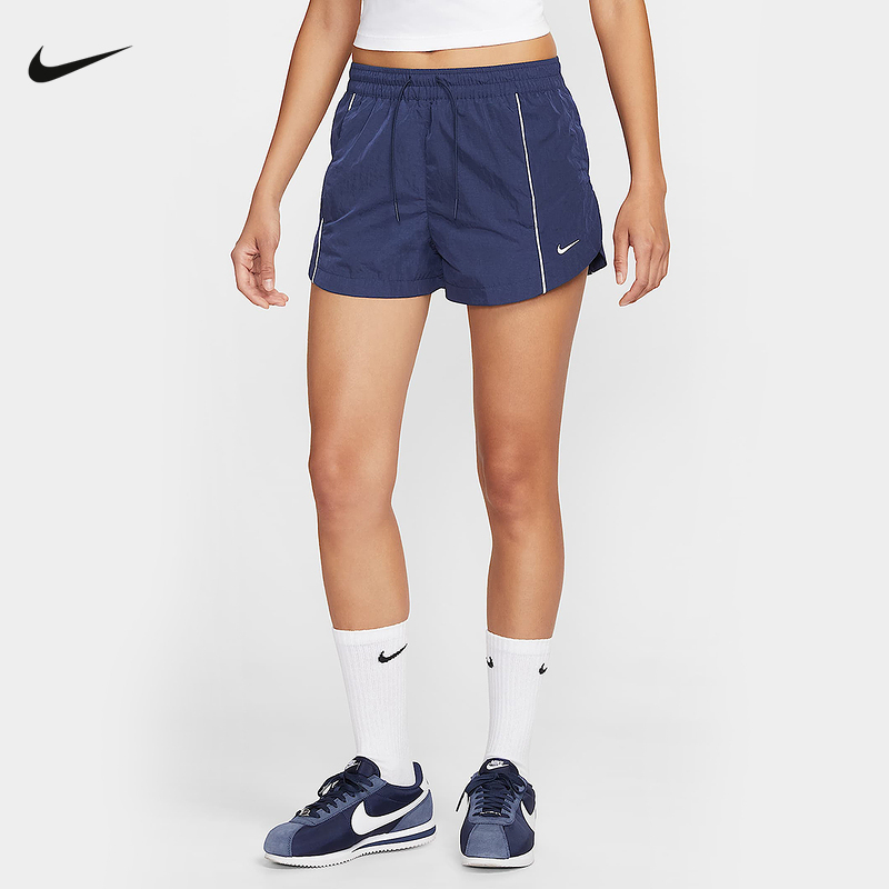 NIKE耐克短裤女夏新款梭织五分裤热裤训练运动裤网球裤FV7501-410