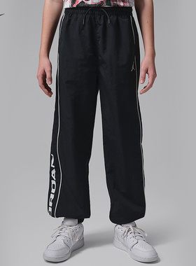 耐克JORDAN大童户外梭织长裤26春季新款男童束脚运动裤IR7977-010