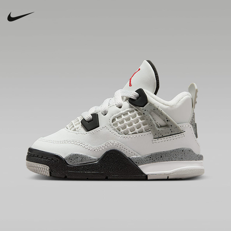 NIKE耐克婴童鞋新款JORDAN 4 RETROOGBT运动训练篮球鞋IB4387-100