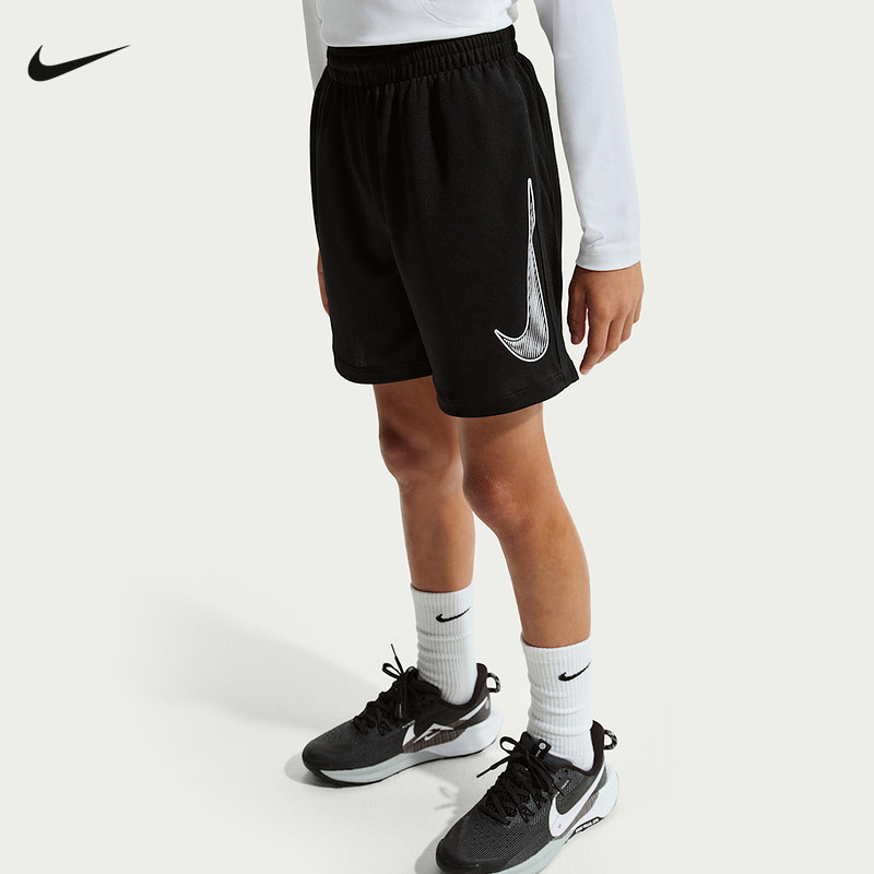 Nike耐克夏新款Dri-FIT 大童男孩运动篮球速干训练短裤IF2431-010