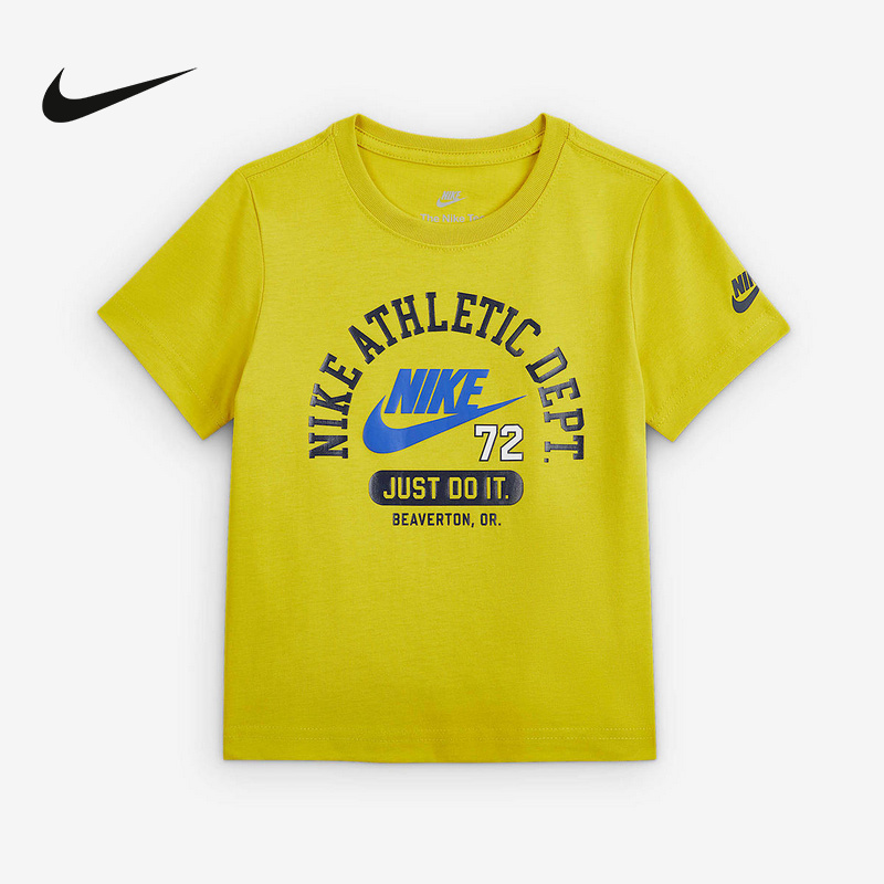 Nike耐克男短袖新款透气儿童休闲舒适百搭上衣时尚T恤IO6124-726