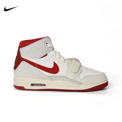 耐克JORDAN女鞋2026春新款AJ312米白红大童中帮篮球鞋IQ9785-161