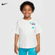 棉质针织印花圆领舒适II3062 Nike耐克男女童小童短袖 T恤夏季 133