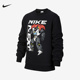 IR0099 NIKE耐克男女大童加绒卫衣26春新款 机甲印花针织运动衫 010