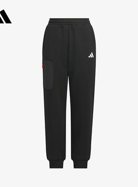 adidas阿迪达斯冬季新款运动休闲裤男大童宽松舒适针织长裤KC0222