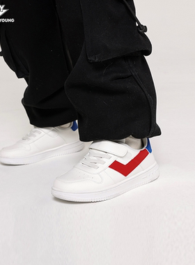 pony童鞋2025新款运动鞋男女小童休闲鞋舒适大童板鞋241K1CW01GR