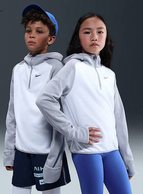 NIKE耐克大童加厚加绒上衣冬季新款男女童保暖夹克外套HV0197-100