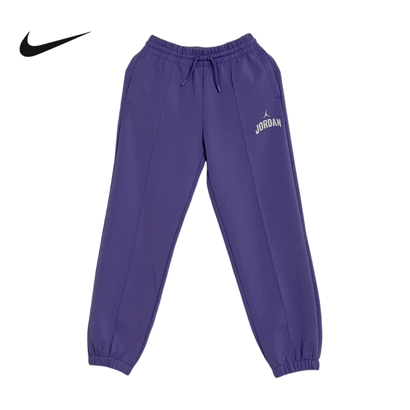 Nike耐克女童新款宽松休闲舒适运动百搭透气针织长裤IO6021-502