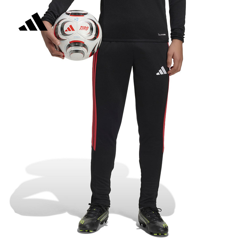 adidas阿迪达斯男大童三条纹修身足球运动裤2026春针织长裤JY9677,童装/婴儿装/亲子装,裤子,淘宝优惠券,粉丝福利购,淘宝优惠卷