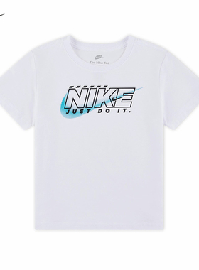 Nike耐克男童RUSH NATION幼童凉感T恤夏季针织休闲运动II3187-100