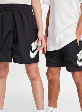 Nike耐克男女童新款休闲SPORTSWEAR CLUB百搭梭织短裤HF8138-010