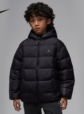 Nike耐克男女童新款休闲舒适运动保暖百搭短款羽绒服IQ9986-010