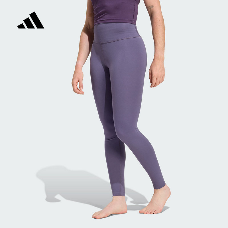 adidas阿迪达斯亲肤柔软健身九分裤秋冬女普拉提紧身裤 KB9933