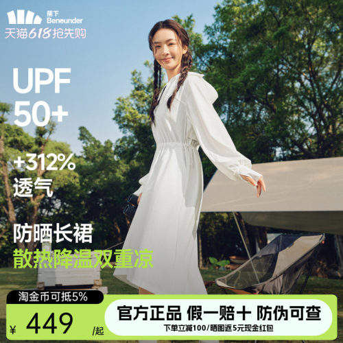 蕉下凉感透气长款防晒风衣