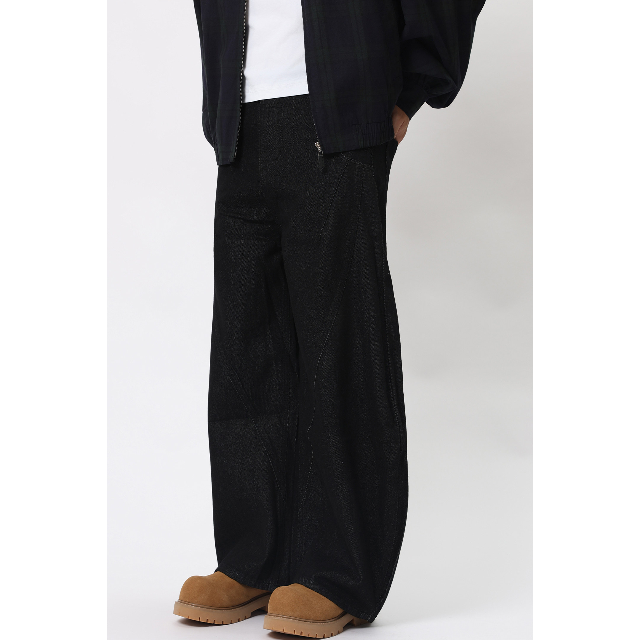 FFM-studio原牛弯刀牛仔裤