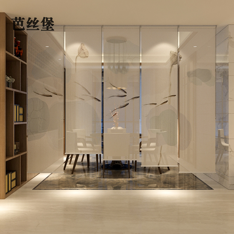 卷帘隔断屏风悬挂式客厅简约现代