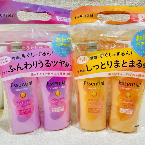 24新款日本花王essential睡醒不乱洗发水premium护发素new jeans