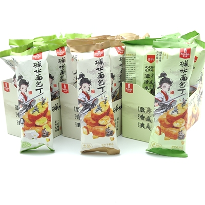 伯力爵碱水面包丁海盐焦糖味青柠茉莉轻乳面包碎办公室下午茶零食