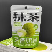 好邻居爆浆27g茉香奶绿抹茶牛奶夹心硬糖0香精色素休闲小零食年货