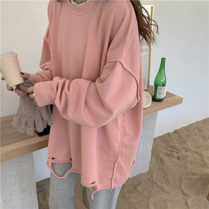 XZ216-YY83-P502024秋冬新款圆领破洞卫衣反穿错觉个性粉控65，男装卫衣，星座716-5（原216-1）