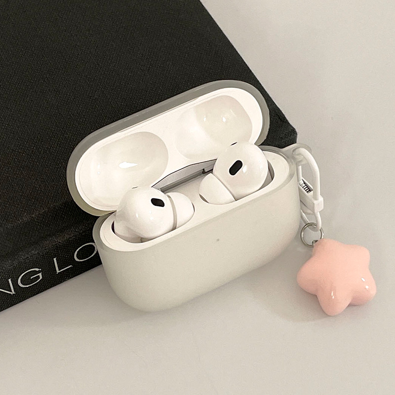 磨砂白耳机套适用苹果AIRPODSPRO2二代蓝牙3代IPHONE无线耳机壳第二第三代保护套三代耳机盒小众高级感软壳