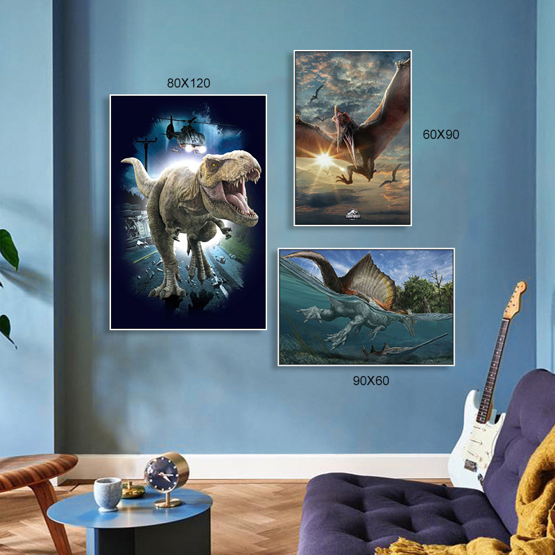 侏罗纪公园恐龙世界挂画主题乐园私人电影院海报壁画博物馆装饰画