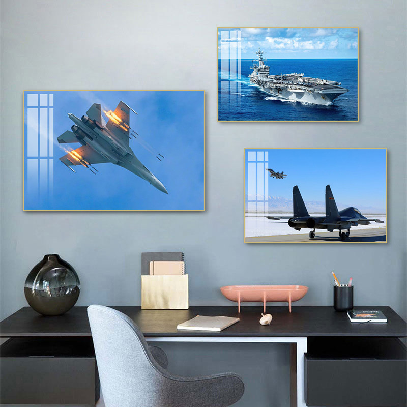战斗机挂画空军武器战机j20航空飞机海报壁画歼20军事主题装饰画