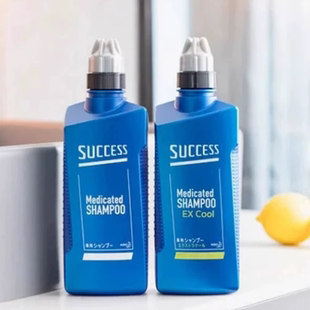 日本花王Success男士清爽薄荷控油蓬松洗发水瓶装400ml/替换装