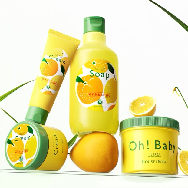 保税 日本本土House of rose玫瑰屋oh baby柚子柠檬限定香磨砂膏