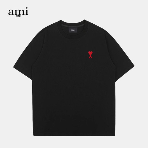 官方Ami srtp儿童纯棉短袖t恤2026年夏季新款宽松亲子装体恤上衣