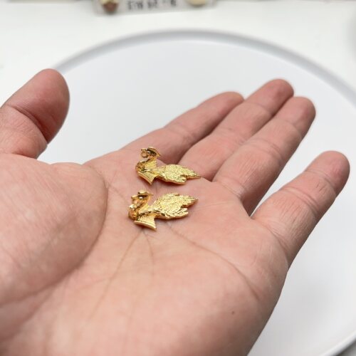 D78约2.5CM金色合金凤凰古风  20个 diy手工材料配件满30包邮