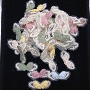 包邮 T10约3.5CM刺绣叶子翅膀 diy手工材料配件满30 50个