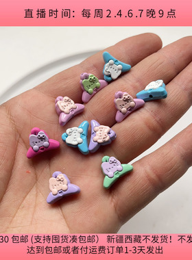 S74约1.6CM合金KITTY猫珠子 随机9-11个diy手工材料配件满30包邮