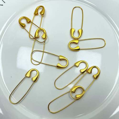 A20约5CM古法沙金合金别针10个diy手工材料配件满30包邮