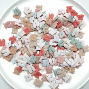 包邮 200个diy手工材料配件满30 混发约190 J53约2CM耳朵布贴