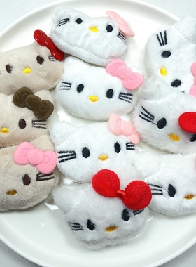 P15约7CM猫头充棉玩偶10个 diy手工材料配件满30包邮